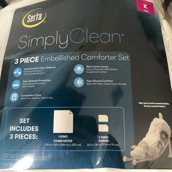 White King Size Simply Clean Comforter Set - Picture 14 of 14
